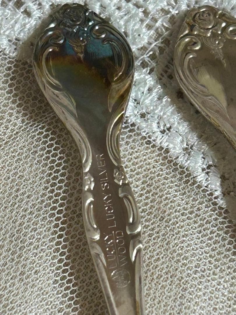 セール！ラッキーウッド　ラッキーシルバー　スプーン 6本セット カトラリー