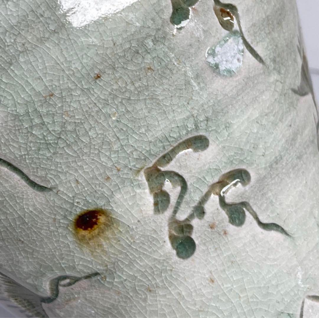 高麗　青磁　梅瓶　高さ28cm。y633