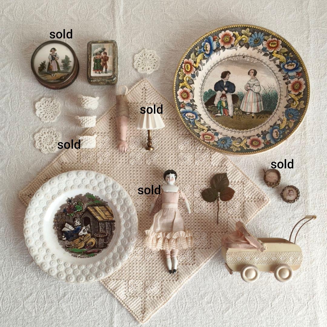 【プップさま】antique ❀ 美しい転写の アンティーク プレート