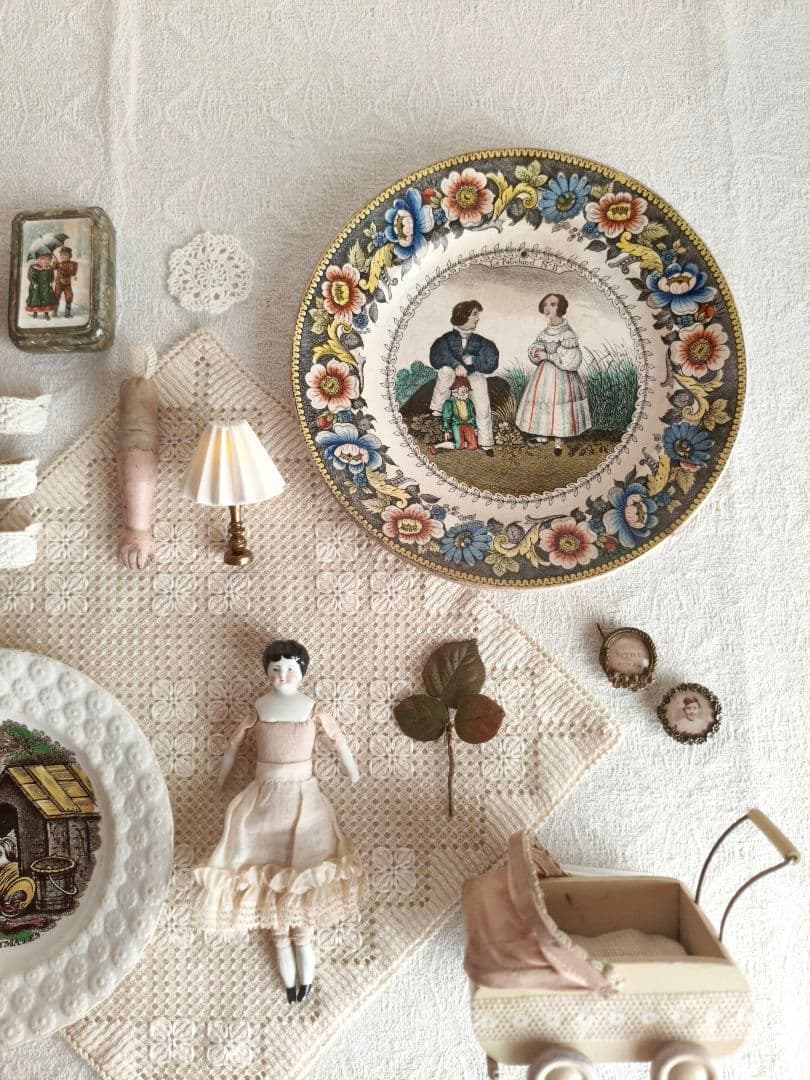 【プップさま】antique ❀ 美しい転写の アンティーク プレート