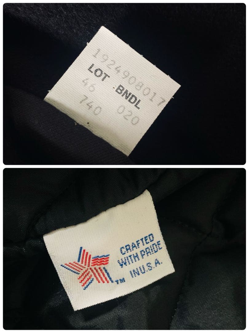 ショット ピーコート 740N USA製　　超希少46サイズ ウール 黒 美品