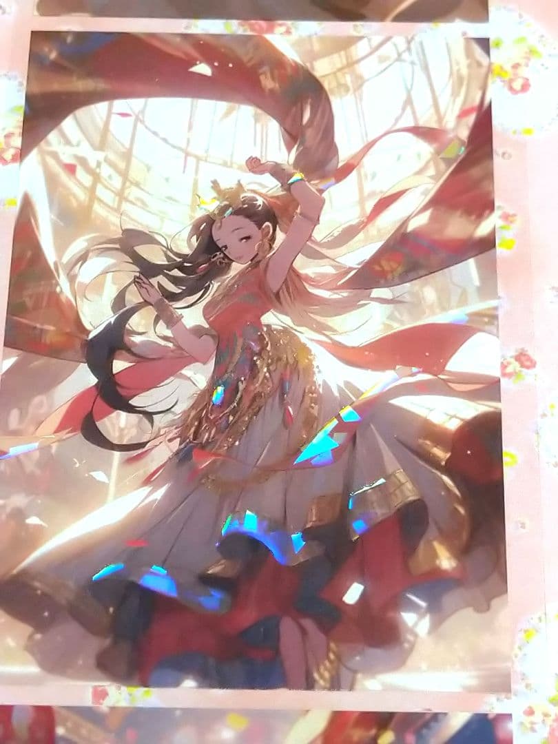 J870＃莞尔一笑舞倾城(贝壳光)紫袖烟切り売り海外人物女の子AIマステ