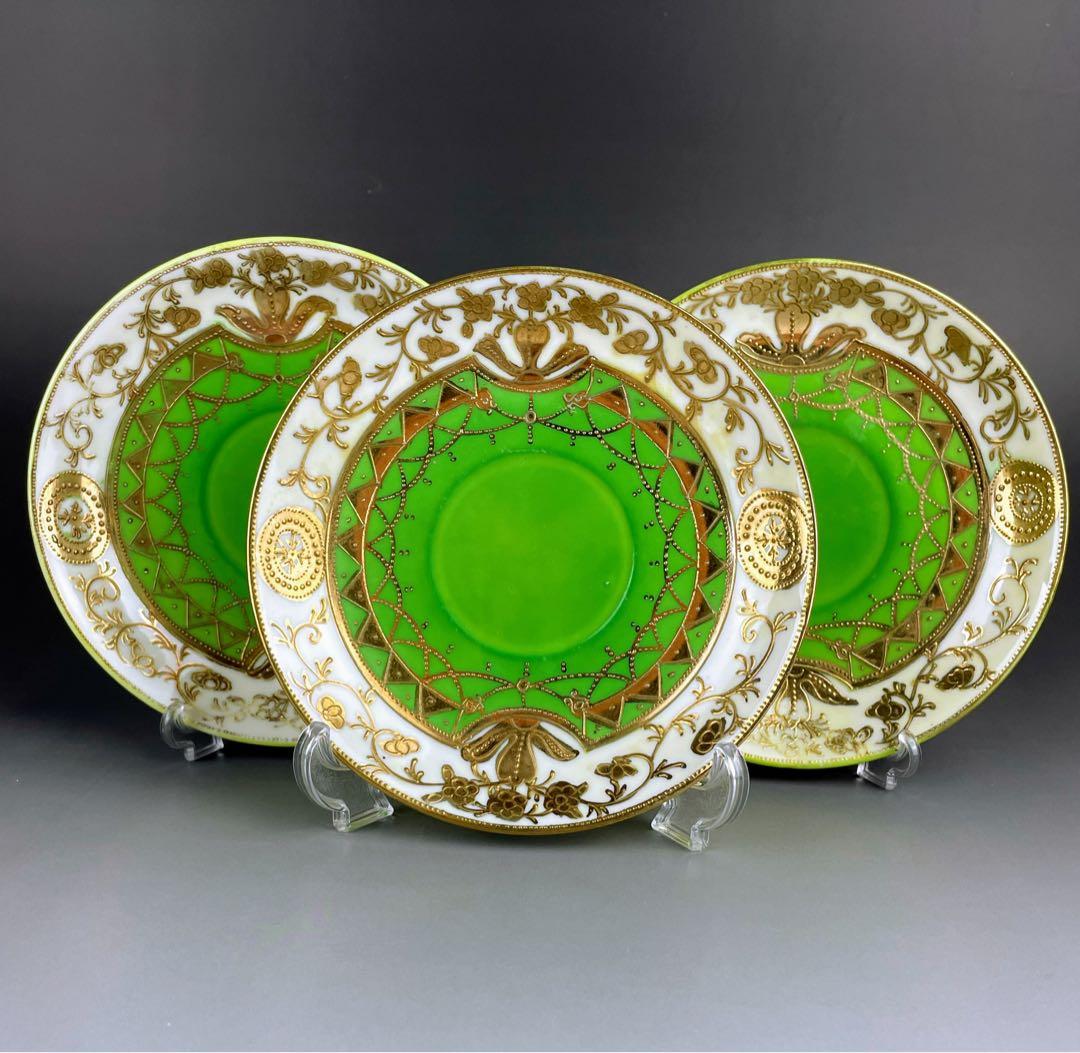 【希少】オールドニッポン シュガーボウル クリーマー ソーサー３枚セット 金盛り