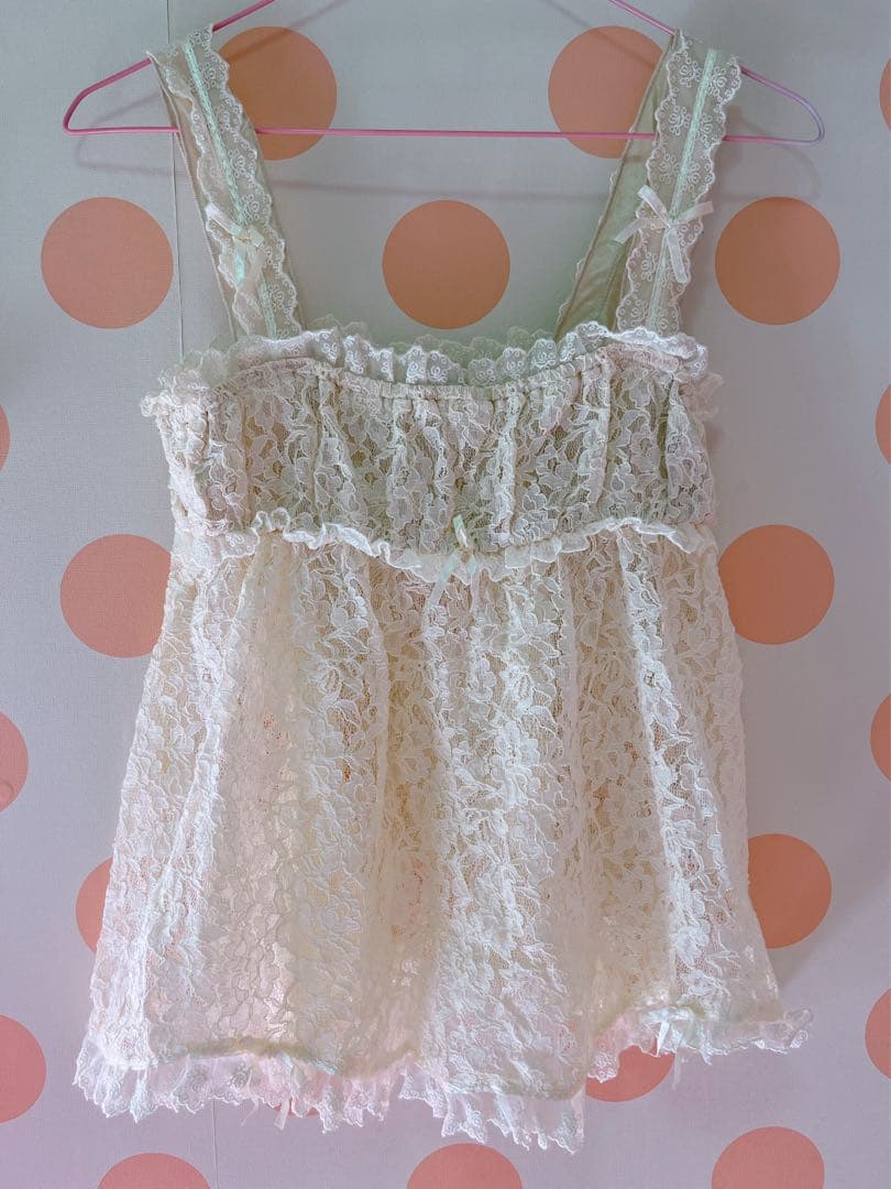 レア 平成初期 リズリサ　レースフリルキャミ フェアリーグランジ　平成ギャル