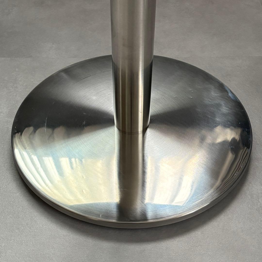 ステンレスコーヒーテーブル サイドテーブル ヘアライン仕上げ カフェ バルコニー