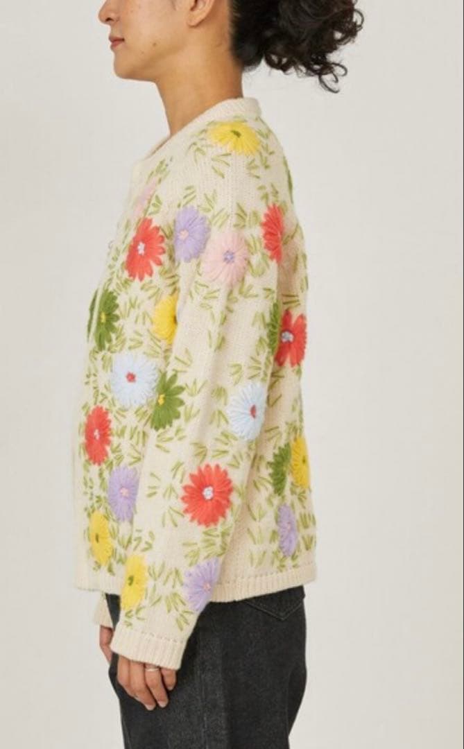 Freada フリーダ フラワーモチーフニットカーディガン