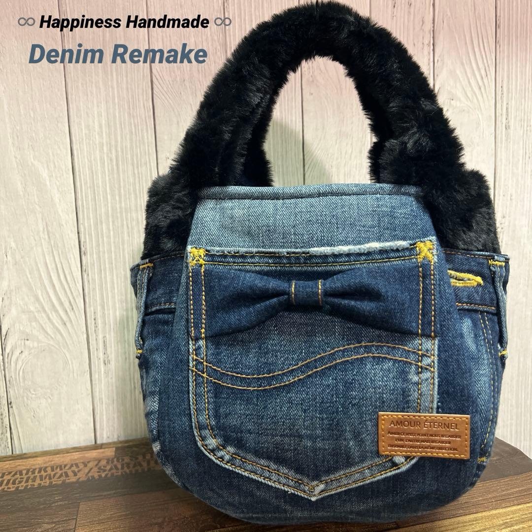 ♾専用♾ ふんわりトートバッグ▸︎▹︎デニムリメイク▸︎▹︎ハンドメイド
