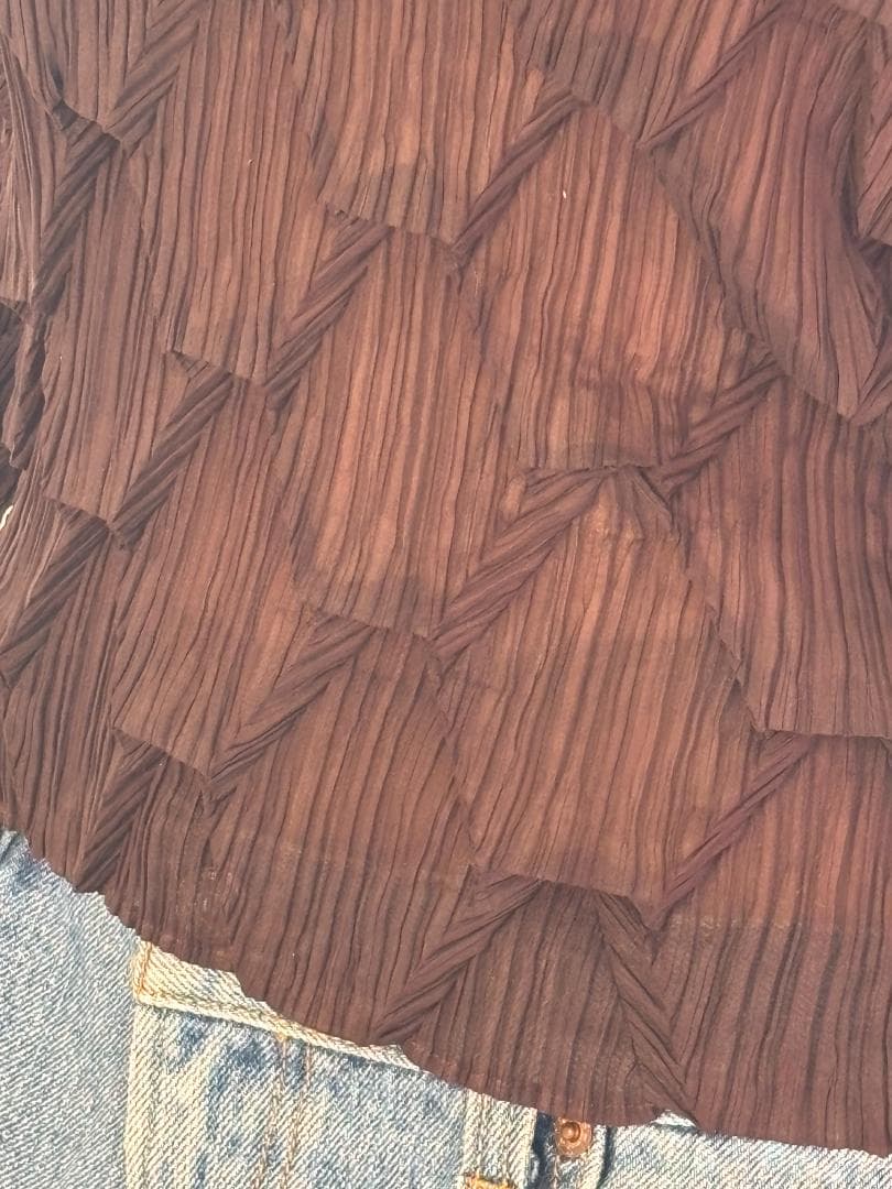 ISSEY MIYAKE 変形 立体プリーツ プリーツブラック M