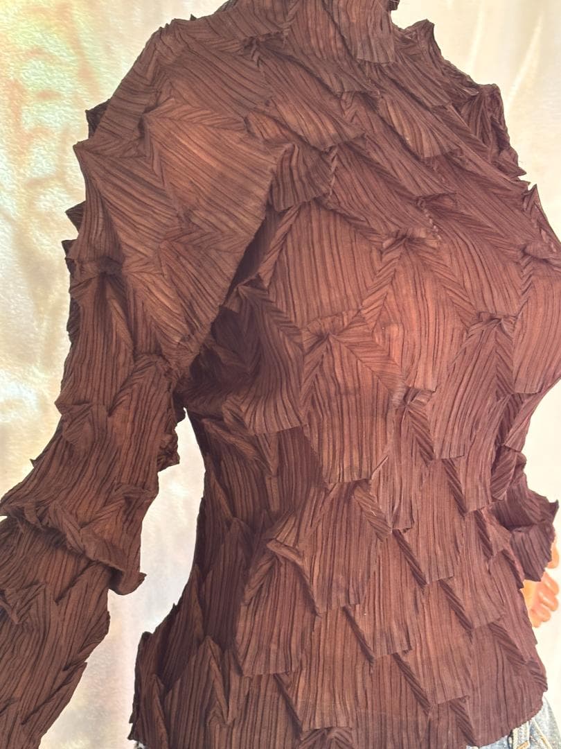 ISSEY MIYAKE 変形 立体プリーツ プリーツブラック M