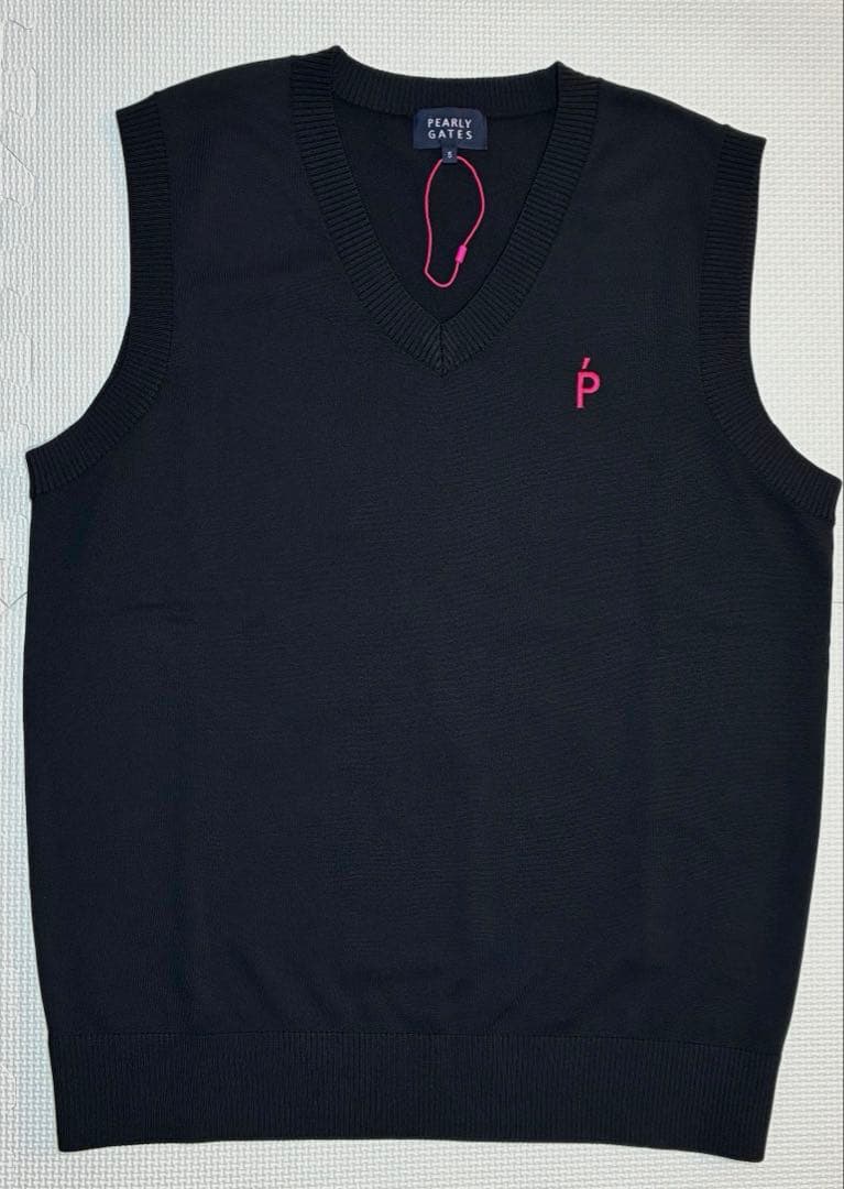 パーリーゲイツ 光栓50ポリエステルニットベスト（BLACK／5）