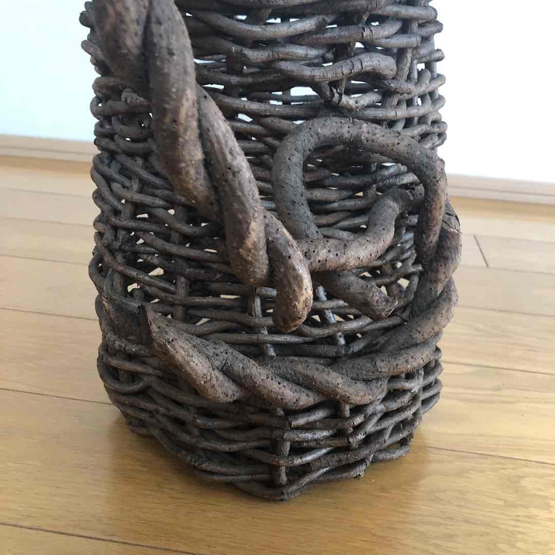 アンティーク　籠　アケビ