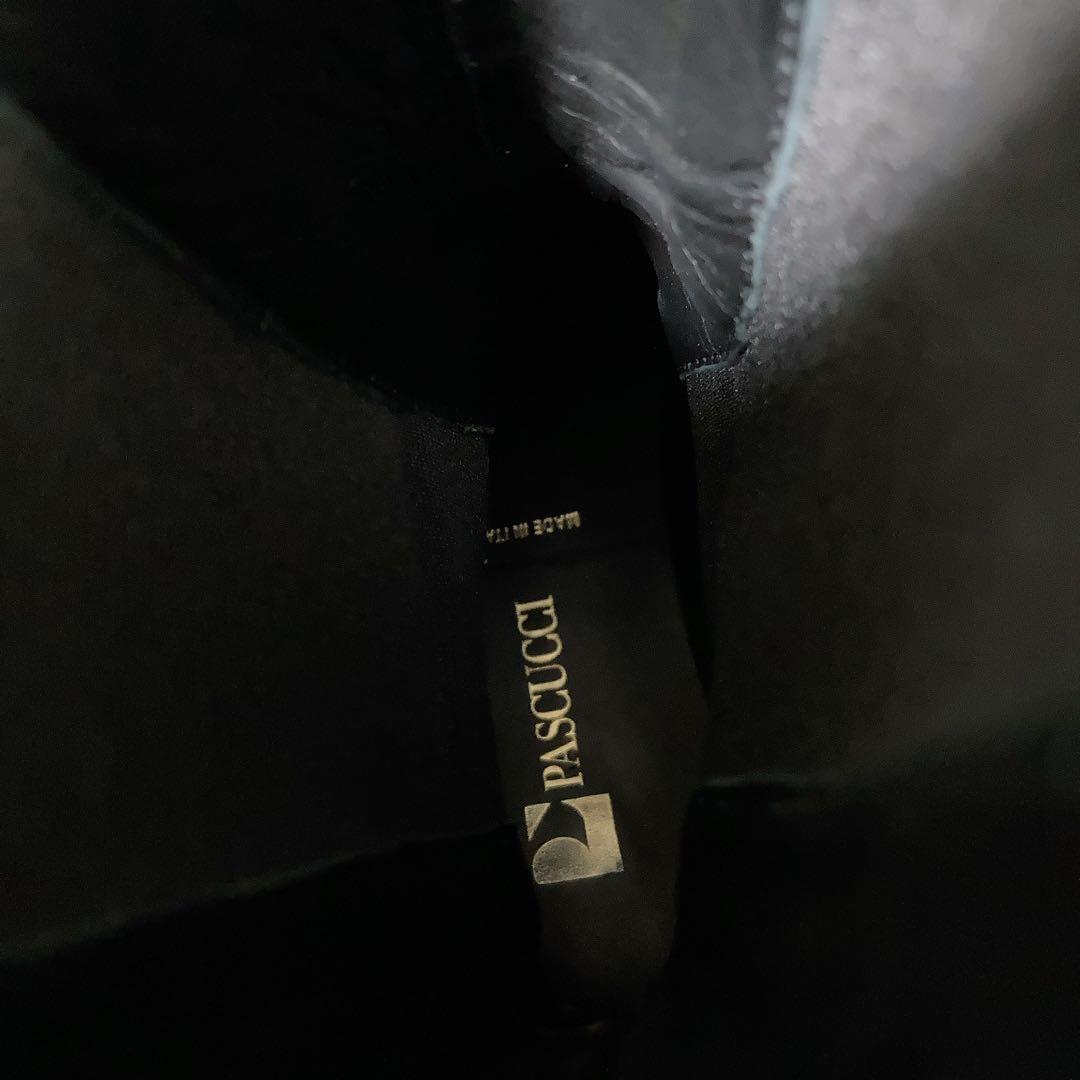 美品 パスクッチ イエナ別注 サイドゴアブーツ 36 本革 軽量 厚底 黒