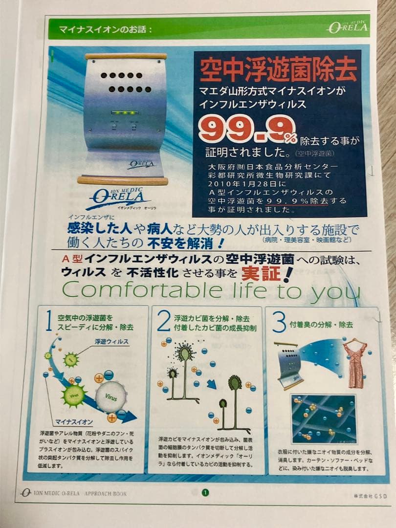 イオンメディック オーリラ 50畳用 マイナスイオン2000万個/㎤放出 美品！