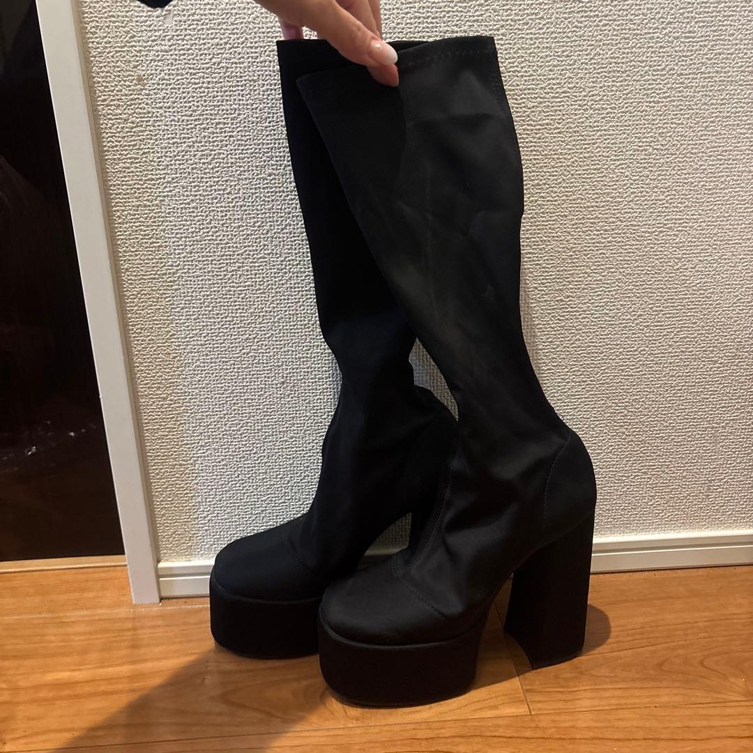 Darich Mサイズ　ウルトラストレッチロングブーツ黒ブラック　ダーリッチ