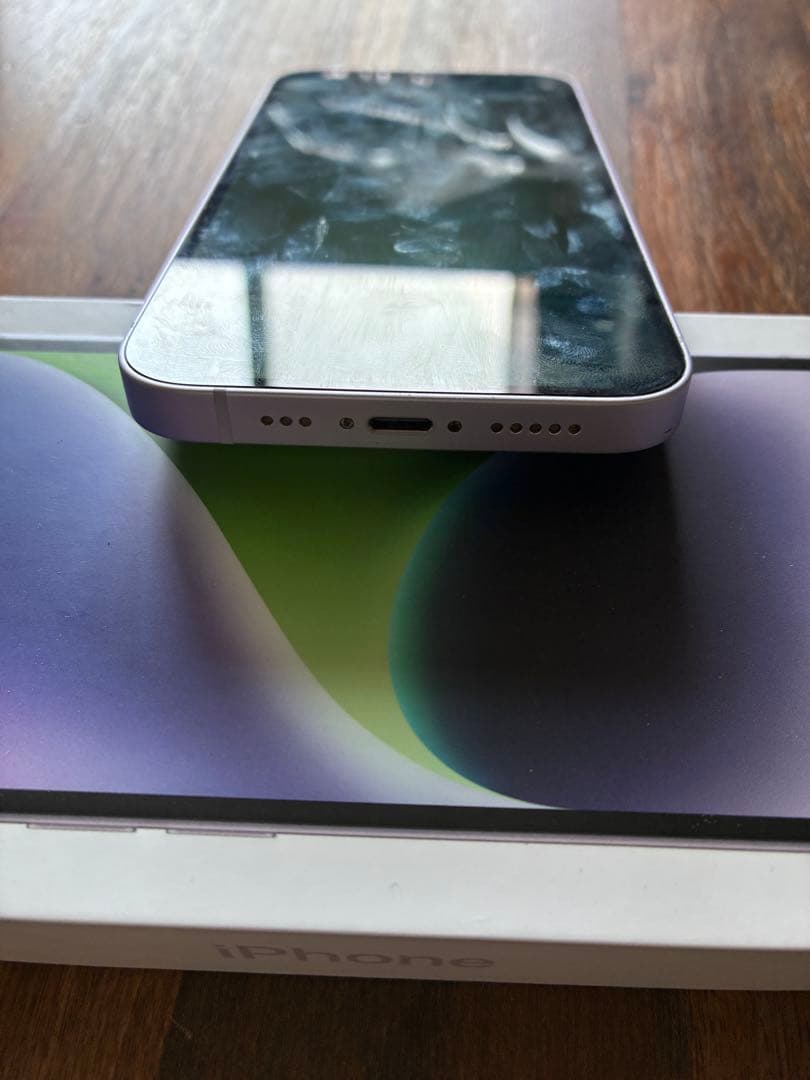 美品 Apple iPhone 14 128GB パープル(SIMフリー)