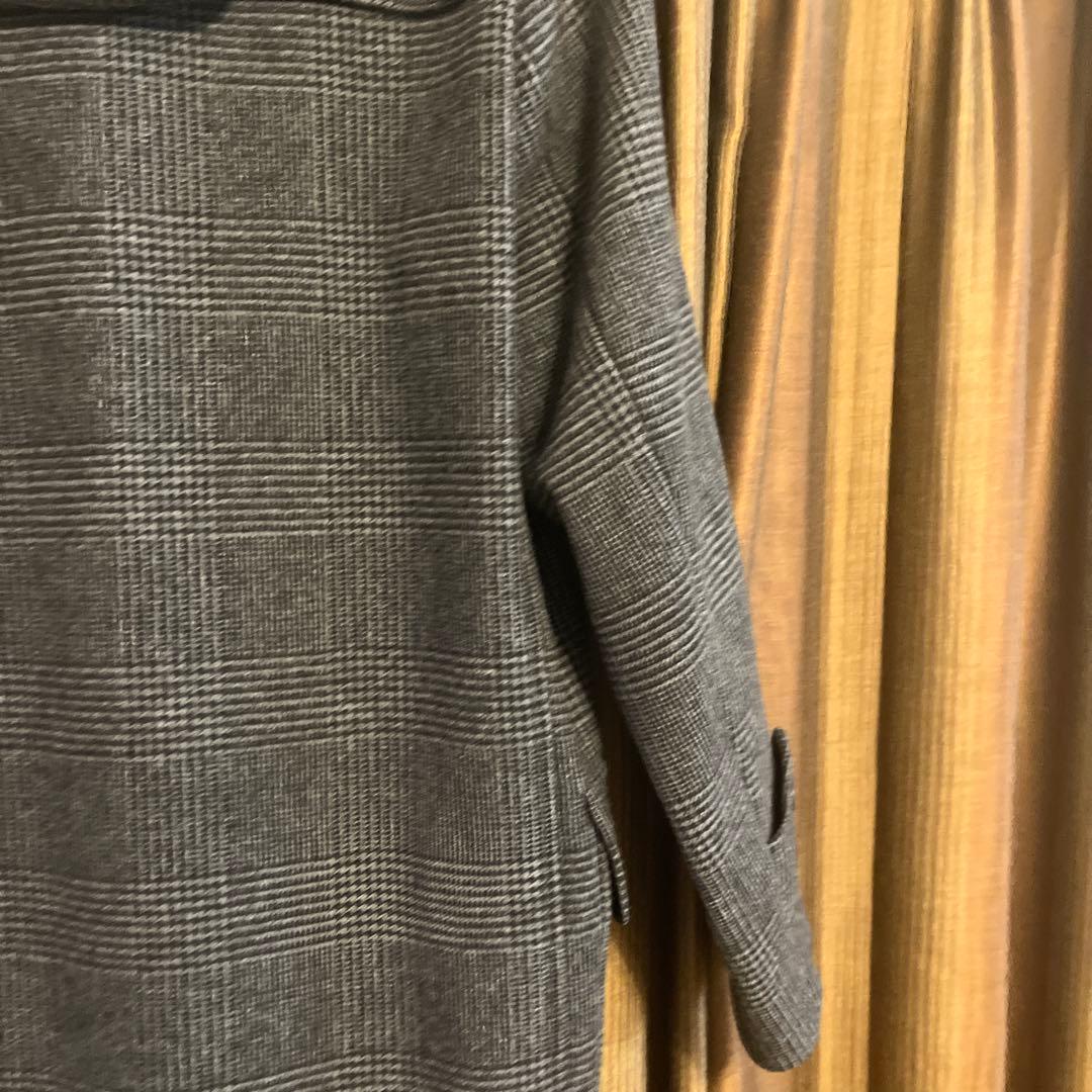 【ブルックスブラザーズ】ダッフルコート　グレーチェック　フード　Sサイズ