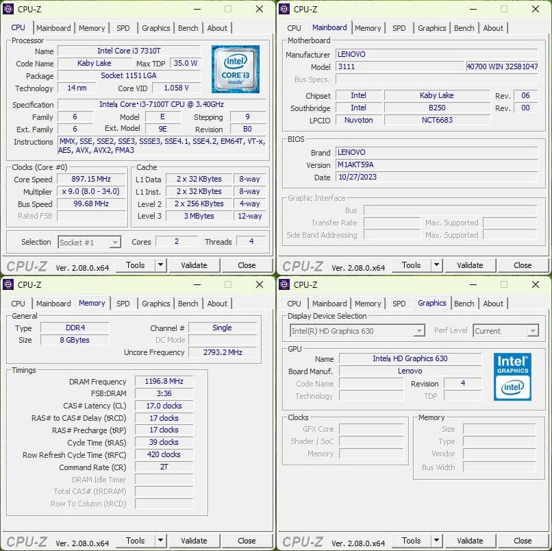 【今夜特価】lenovo ThinkCentre M710q 快適SSD