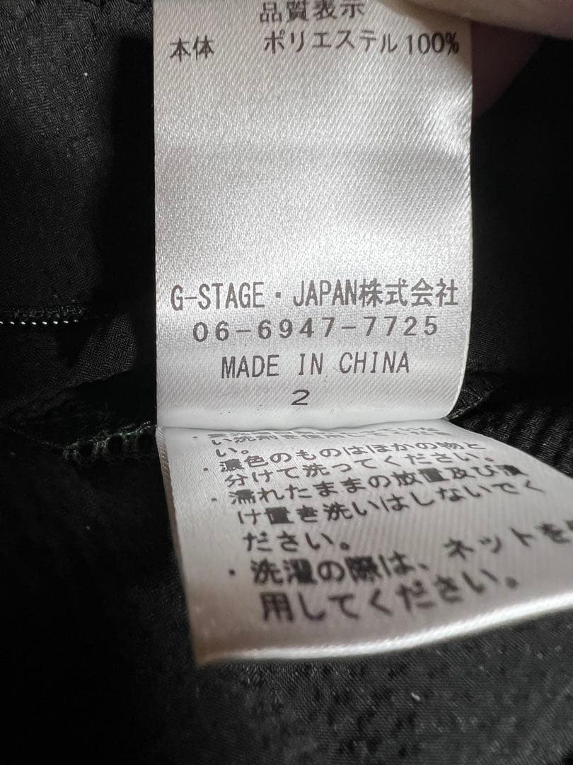 【希少52/2XL】G-stage シアサッカーパンツ 黒 蜂アイコン春夏ゴルフ