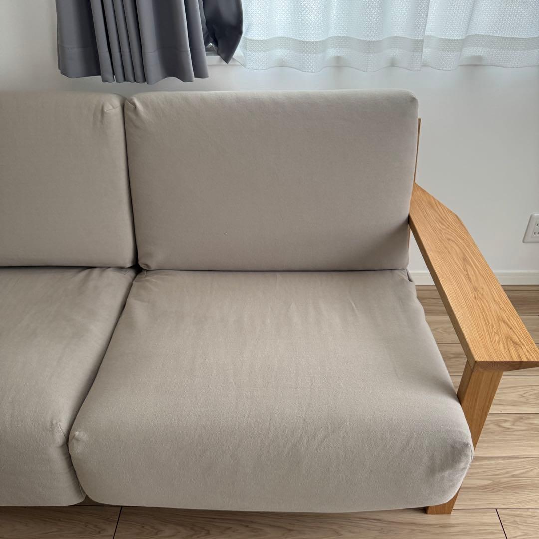 無印良品 ソファ本体2.5シータ－　木製フレームウレタンポケットコイル 注意あり