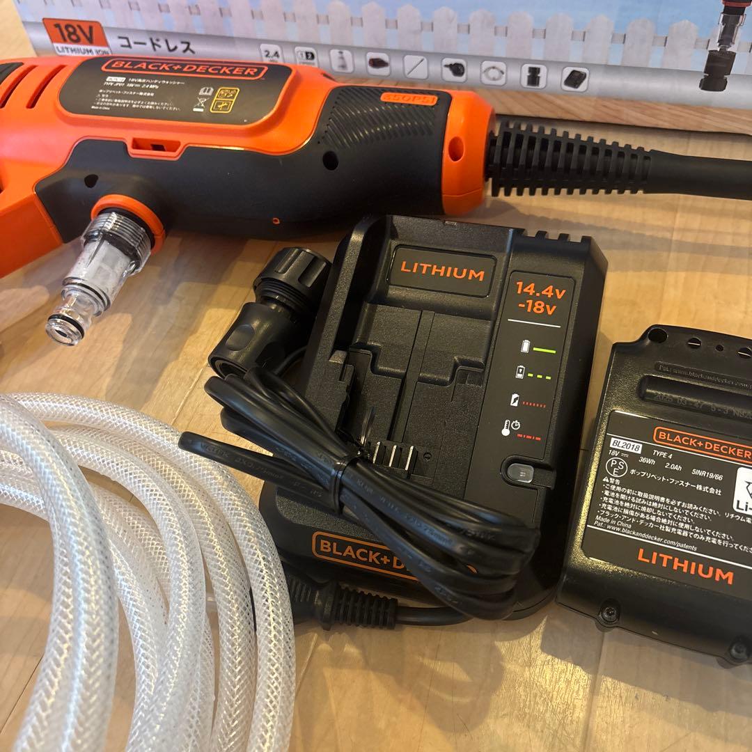 ブラックアンドデッカー18V 高圧ハンディウォッシャー