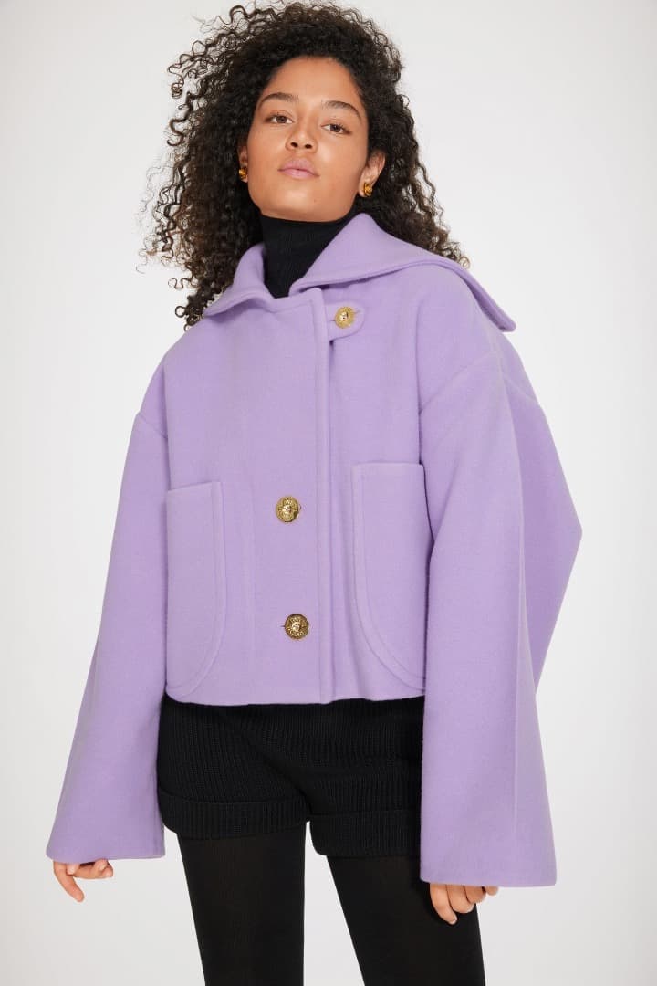 【美品】正規品PATOU ダブルフェイスウール クロップコート