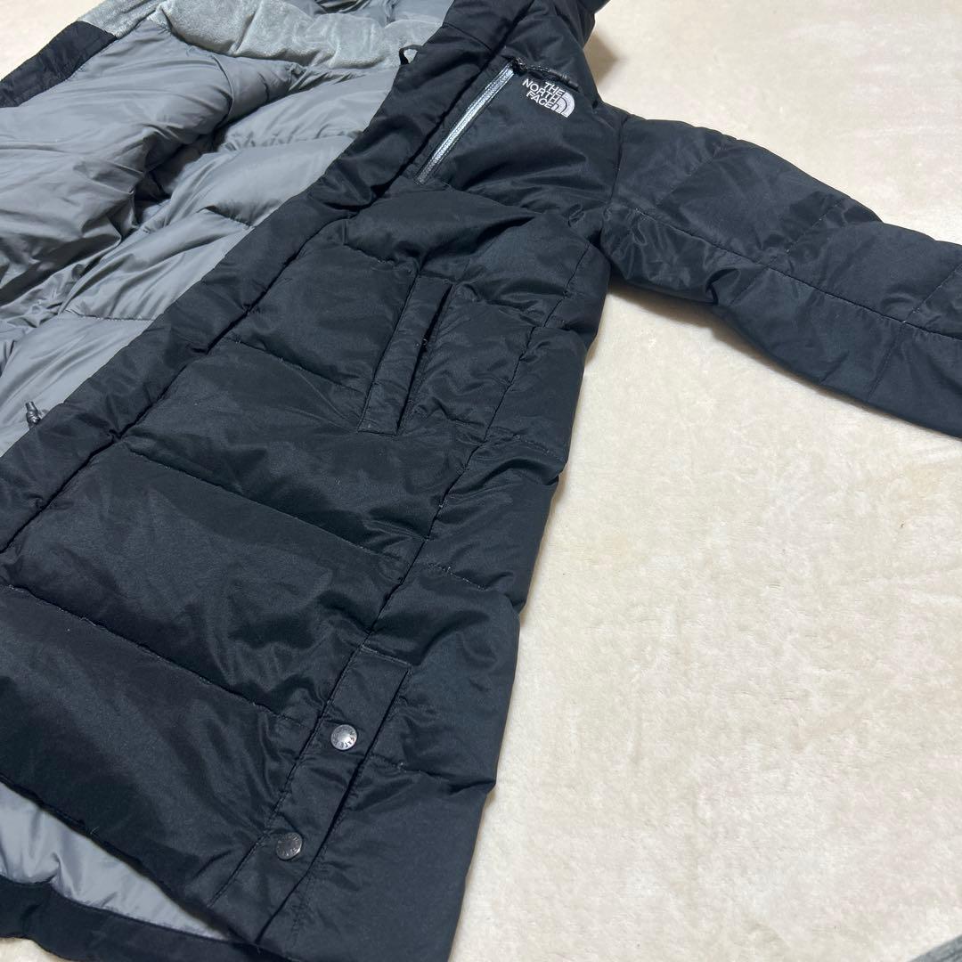 90 ノースフェイス ダウン キッズ 120 ブラック ロングコート ジャケット