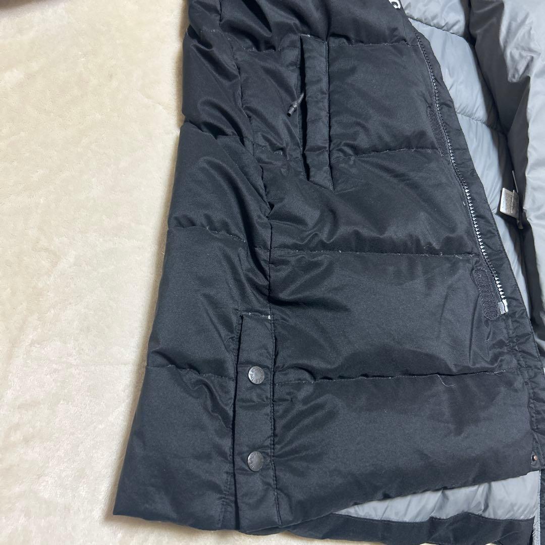 90 ノースフェイス ダウン キッズ 120 ブラック ロングコート ジャケット