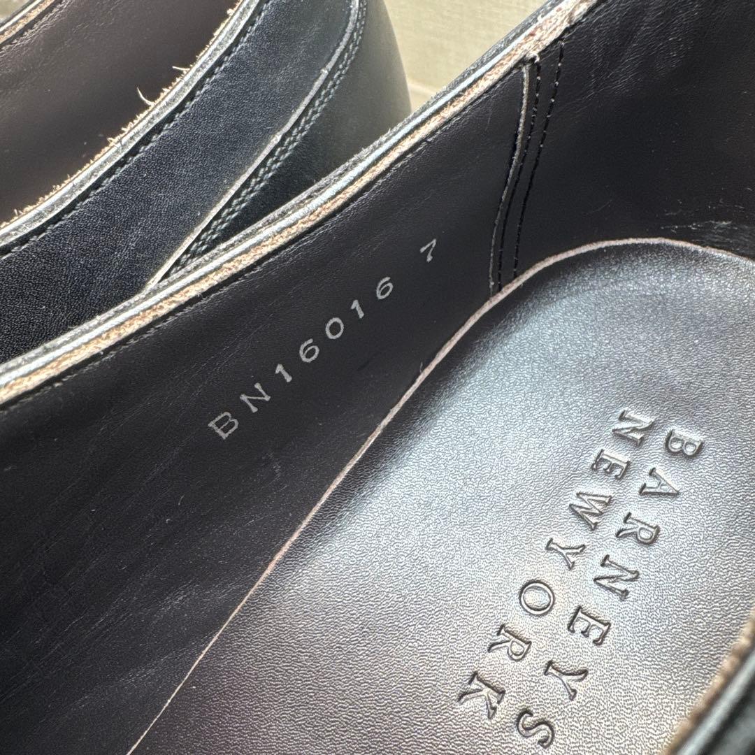 13 極美品　バーニーズニューヨーク　革靴　Uチップ　7 25.0 ブラック