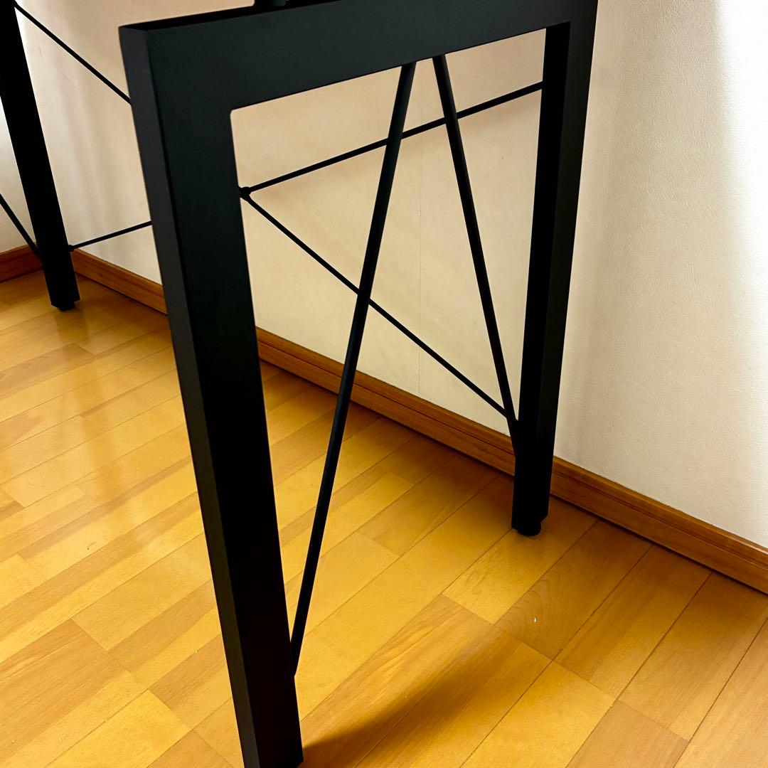 ルームズ大正堂 木製 デスク 120cm ブラウン×ブラック 机 家具 送料込