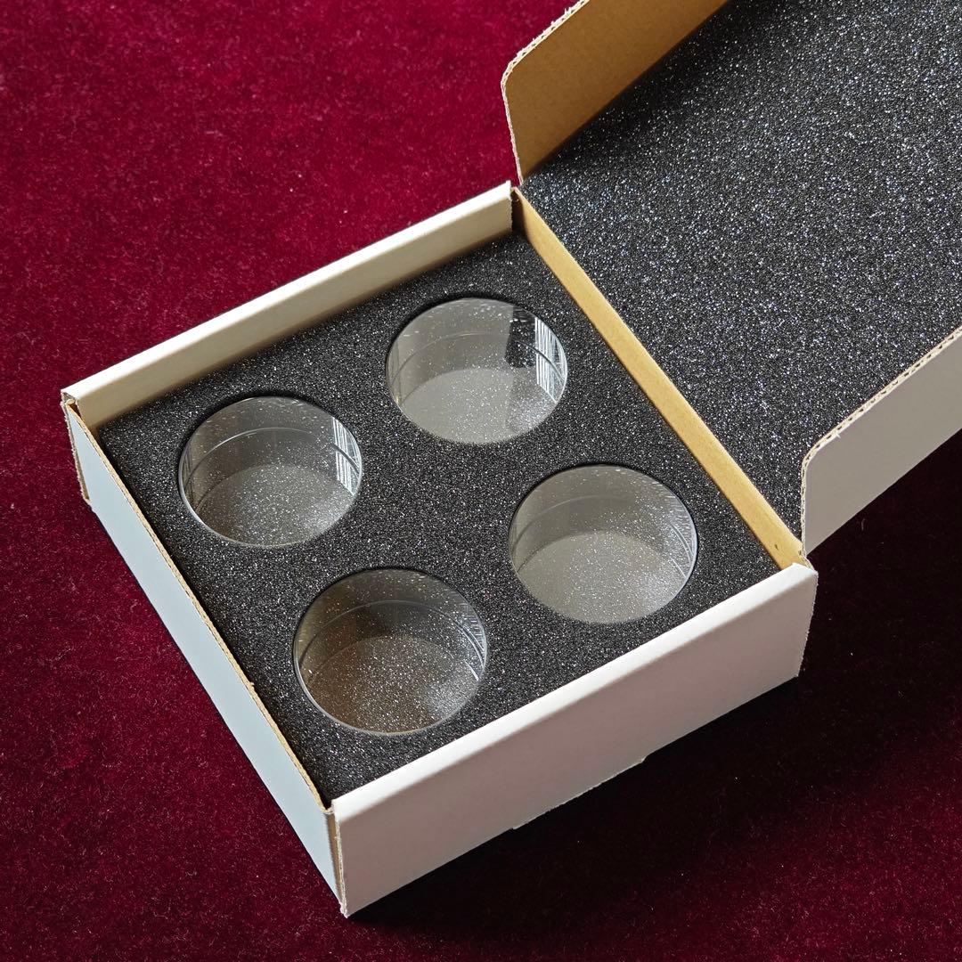 【A】K9クリスタル 人工水晶インシュレーター 大型 φ50×30mm 4個