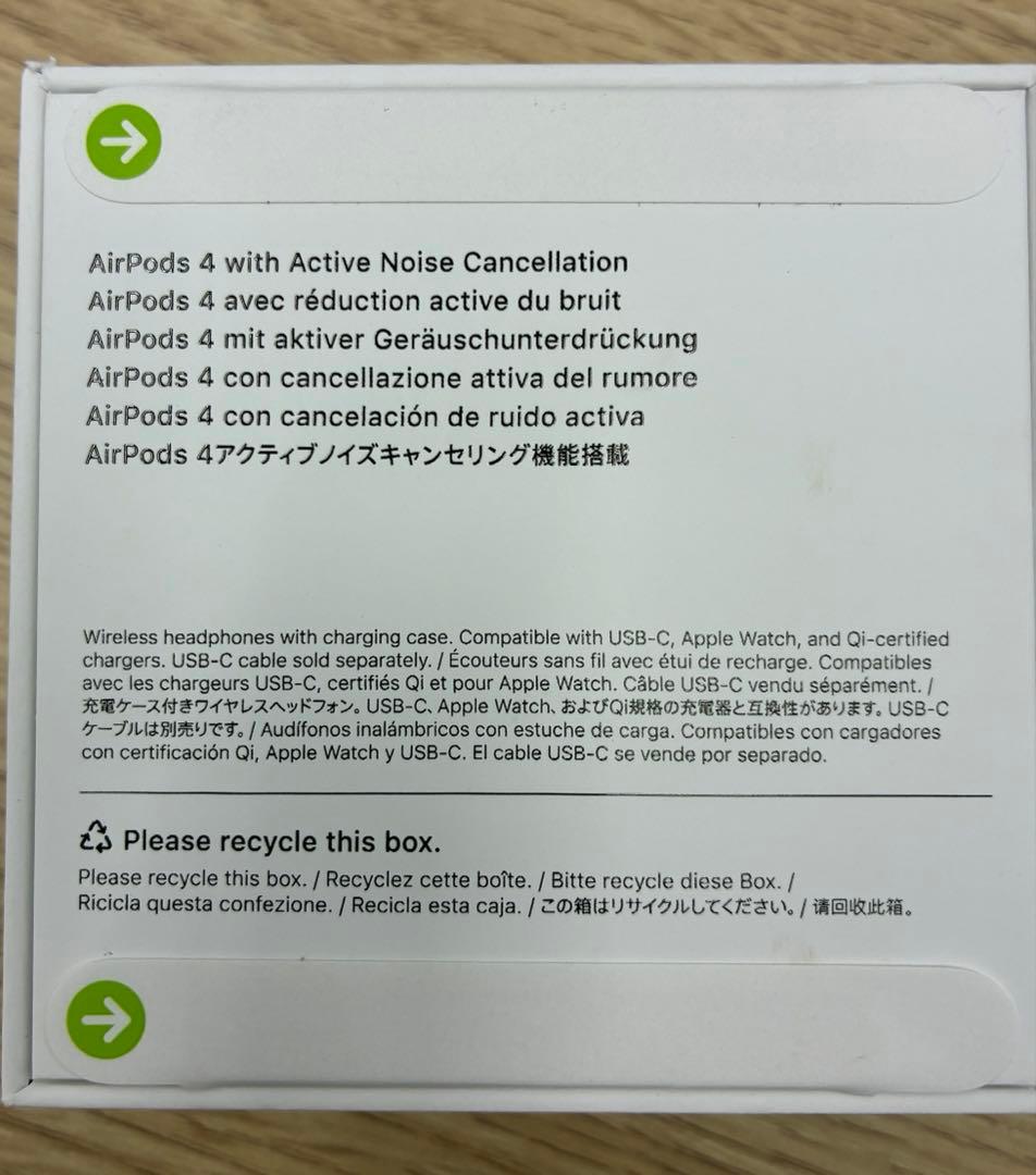 新品未開封 airpods4 アクティブノイズキャンセリング ANC搭載