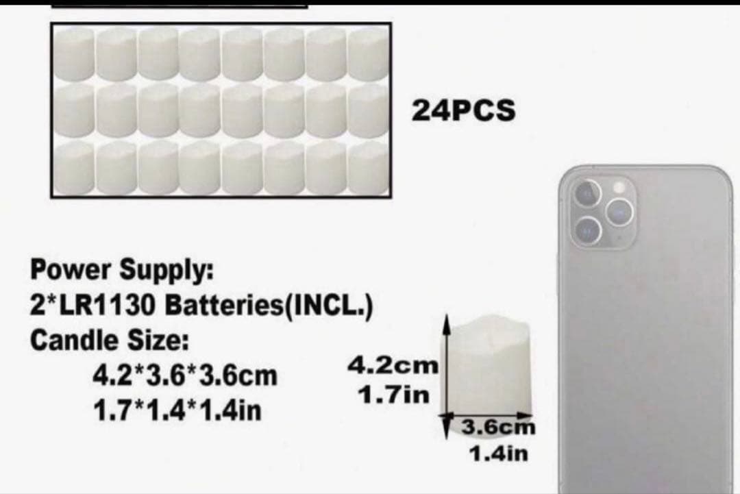 LEDキャンドル143個（電池入り）リモコン付き