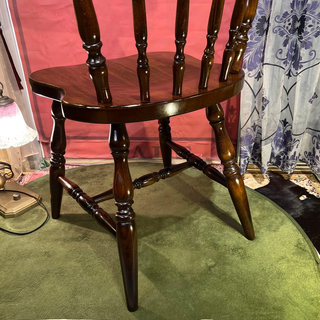 L ２-２　キツツキマーク ヴィンテージ スピンドルチェア　飛騨産業