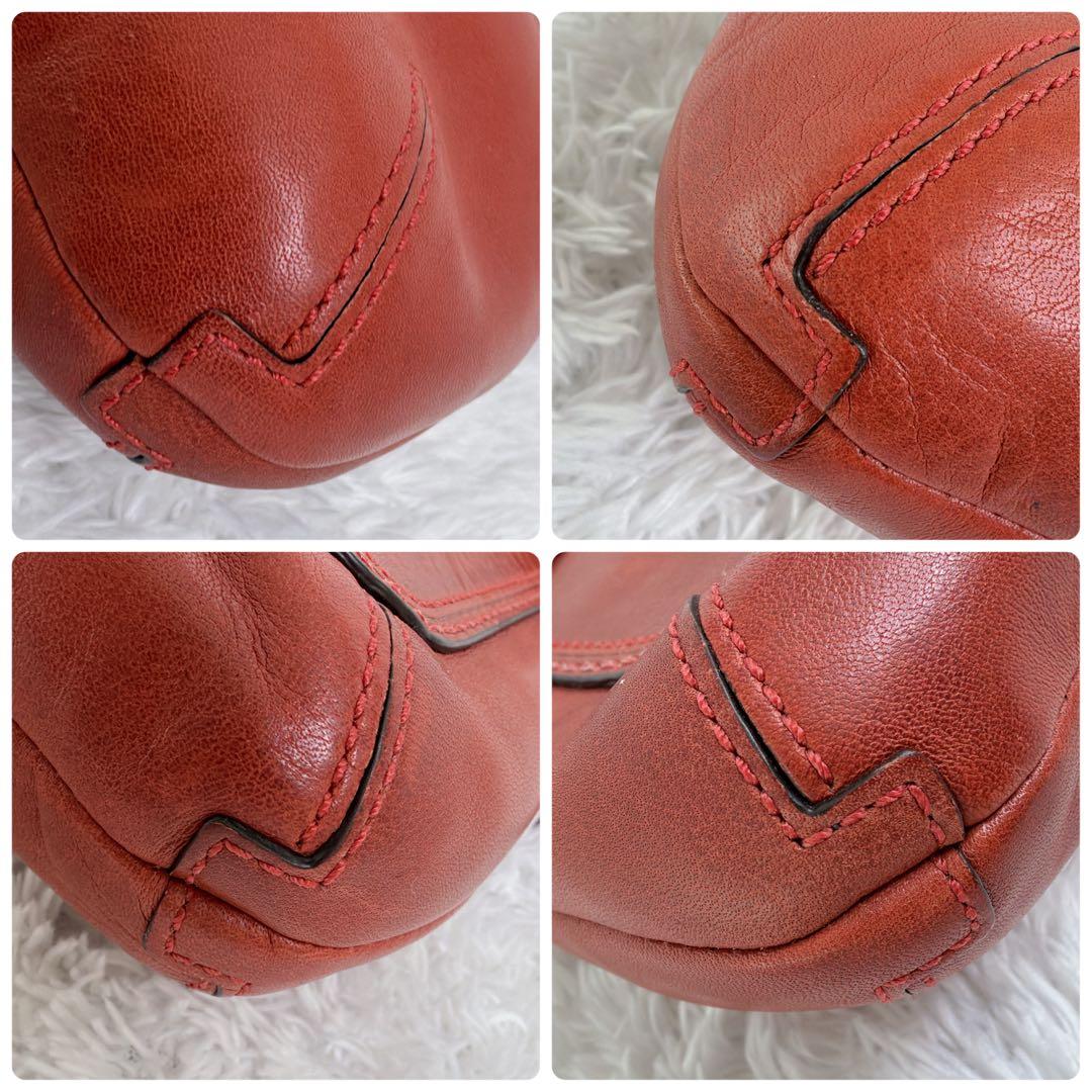 美品✨ COACH ショルダー バッグ ソーホー ブリーカー レザー 赤茶