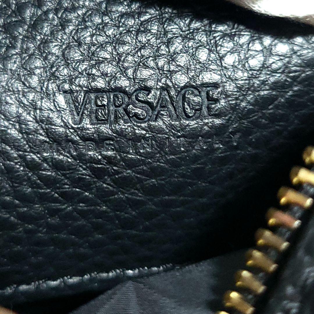 未使用級 ヴェルサーチ　ショルダーバッグ メデューサ グレカ レザー 2WAY