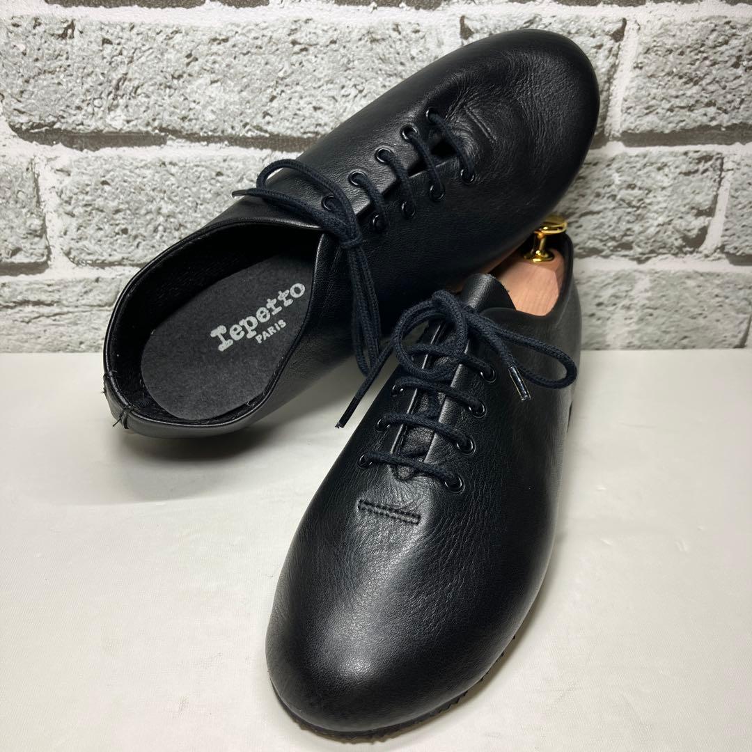 【未使用級】repetto レペット ジャズ レザー フラットシューズ 黒 37
