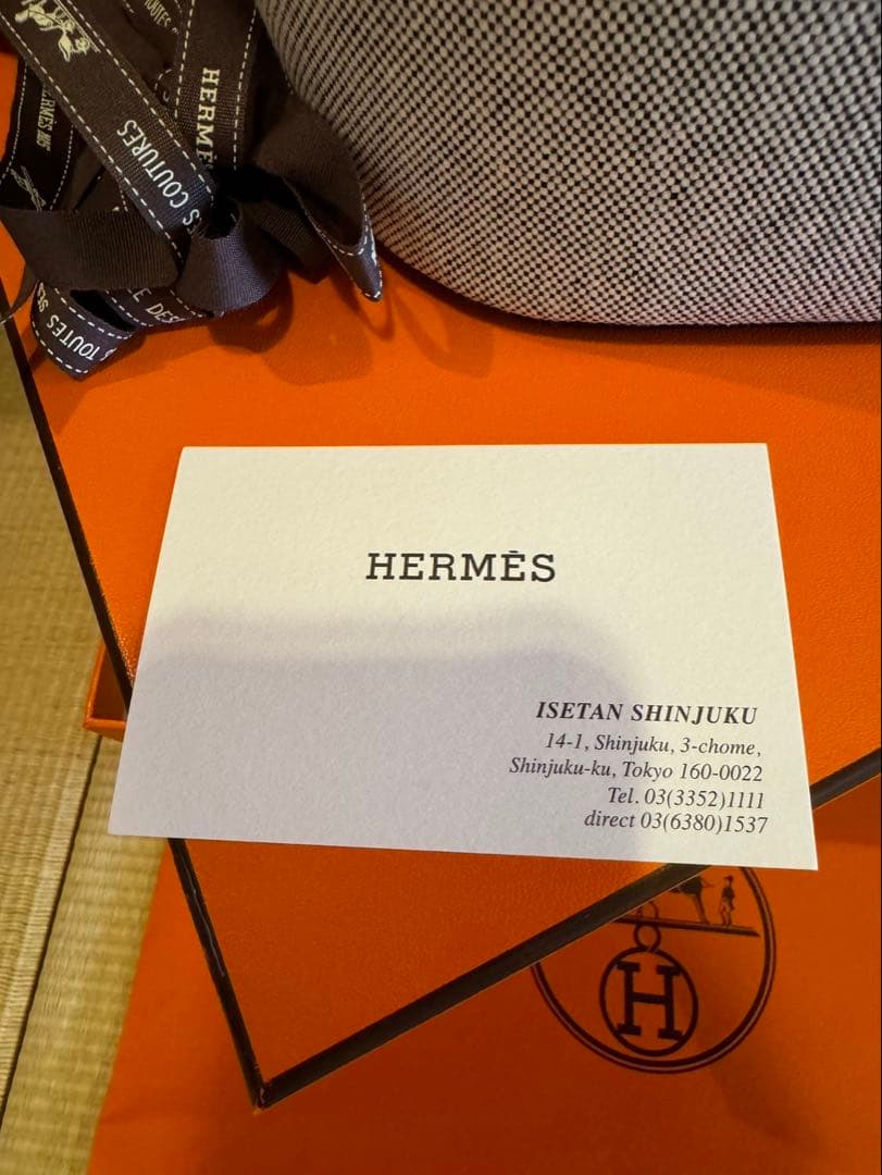 HERMES インザループ 18 黒 ブラック キャンバス