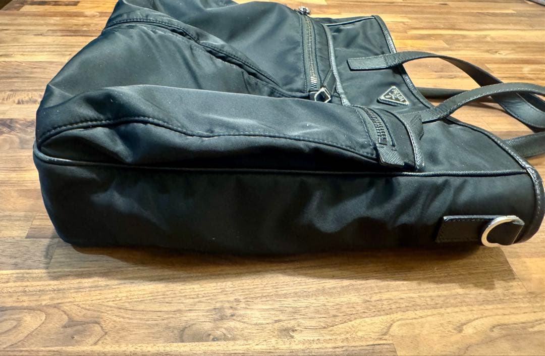 プラダPRADA 2VG860 トートバッグ ブラック リナイロン サフィアーノ