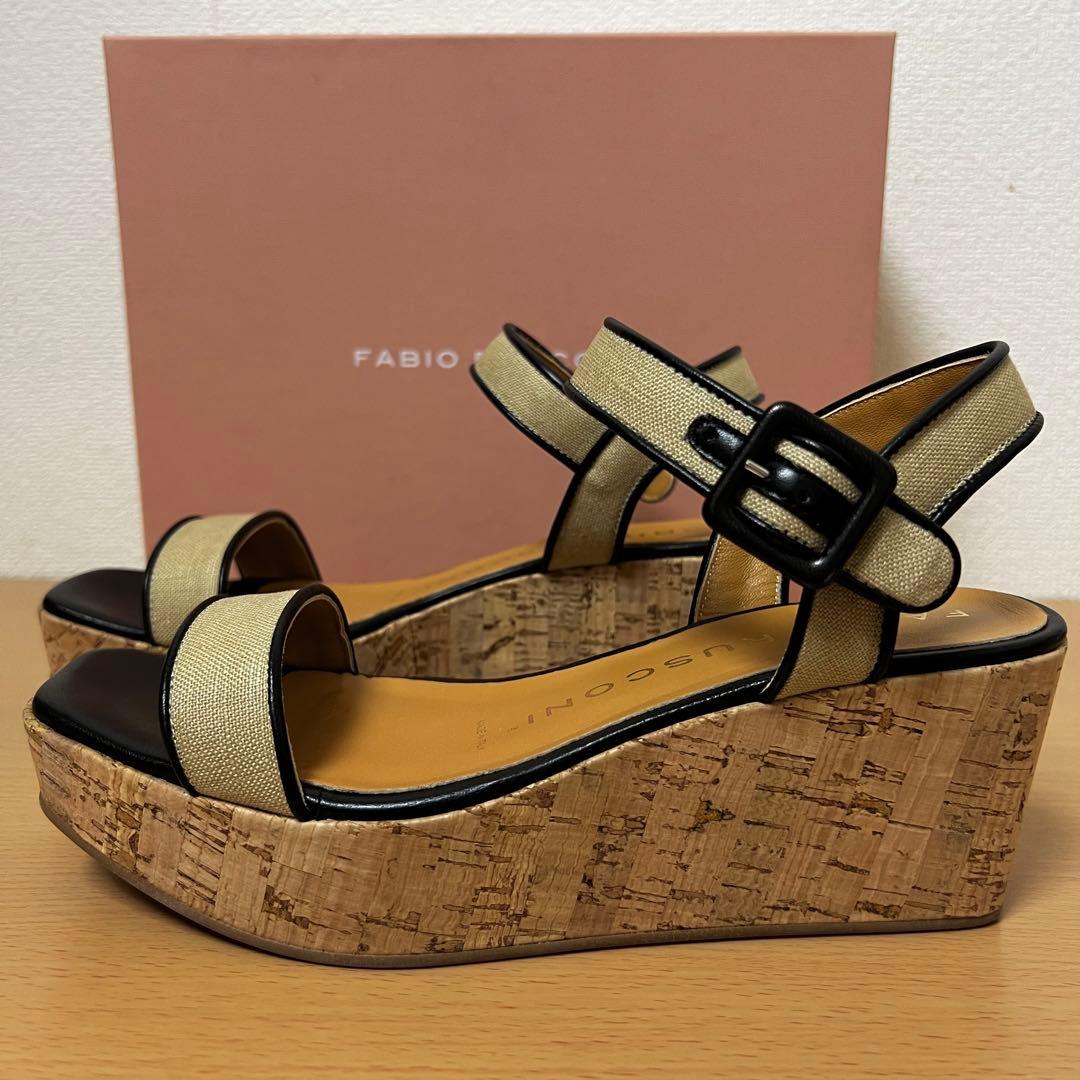 未使用✨ファビオルスコーニ ストラップサンダル コルクウェッジ イタリア製 38
