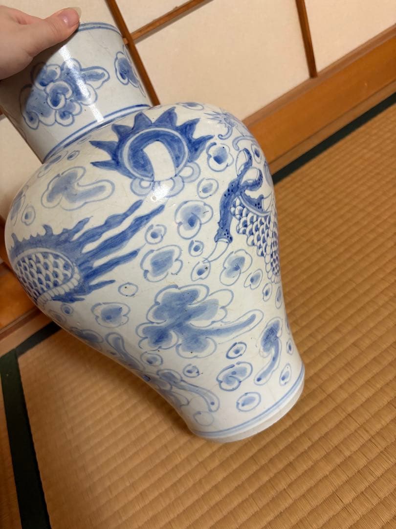 龍　壺　置物