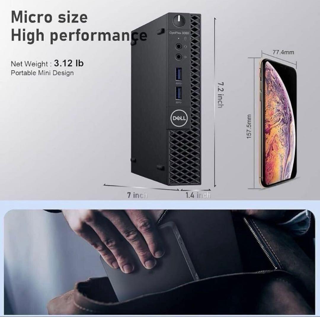 第八世代Celeron G4900T/8G/SSD256GB/Dell3060