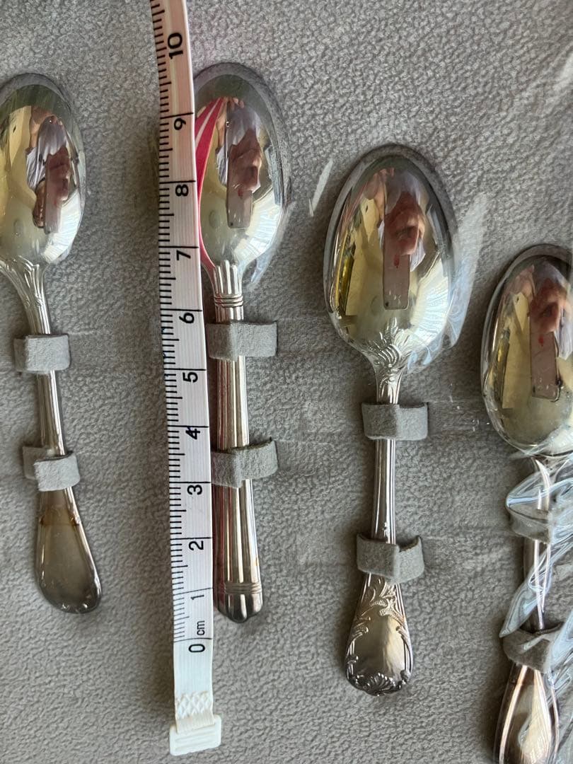 【未開封】クリストフル　シルバー　ティースプーン　５本セット　柄違い