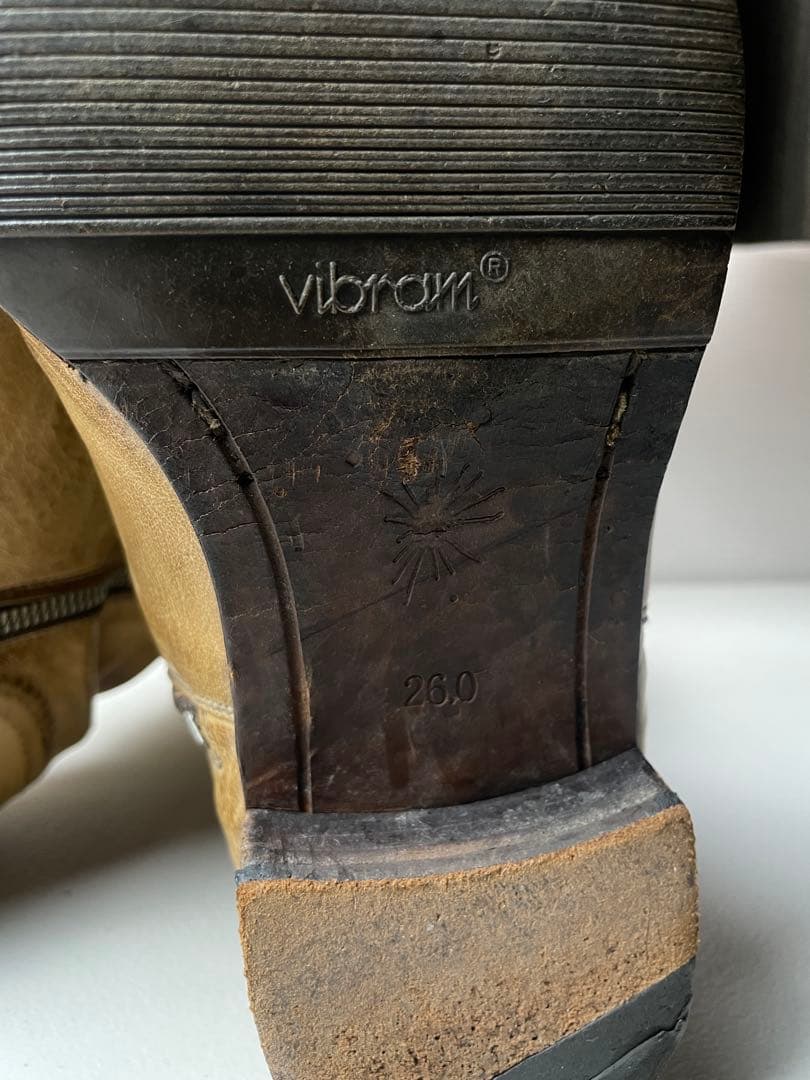 Mihara Yasuhiro 初期 炙り出しサイドジップブーツ 27