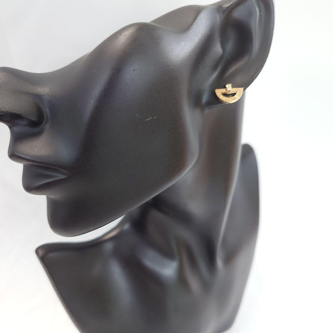 CELINE セリーヌ K18 ダイヤ ピアス 片耳用 6569