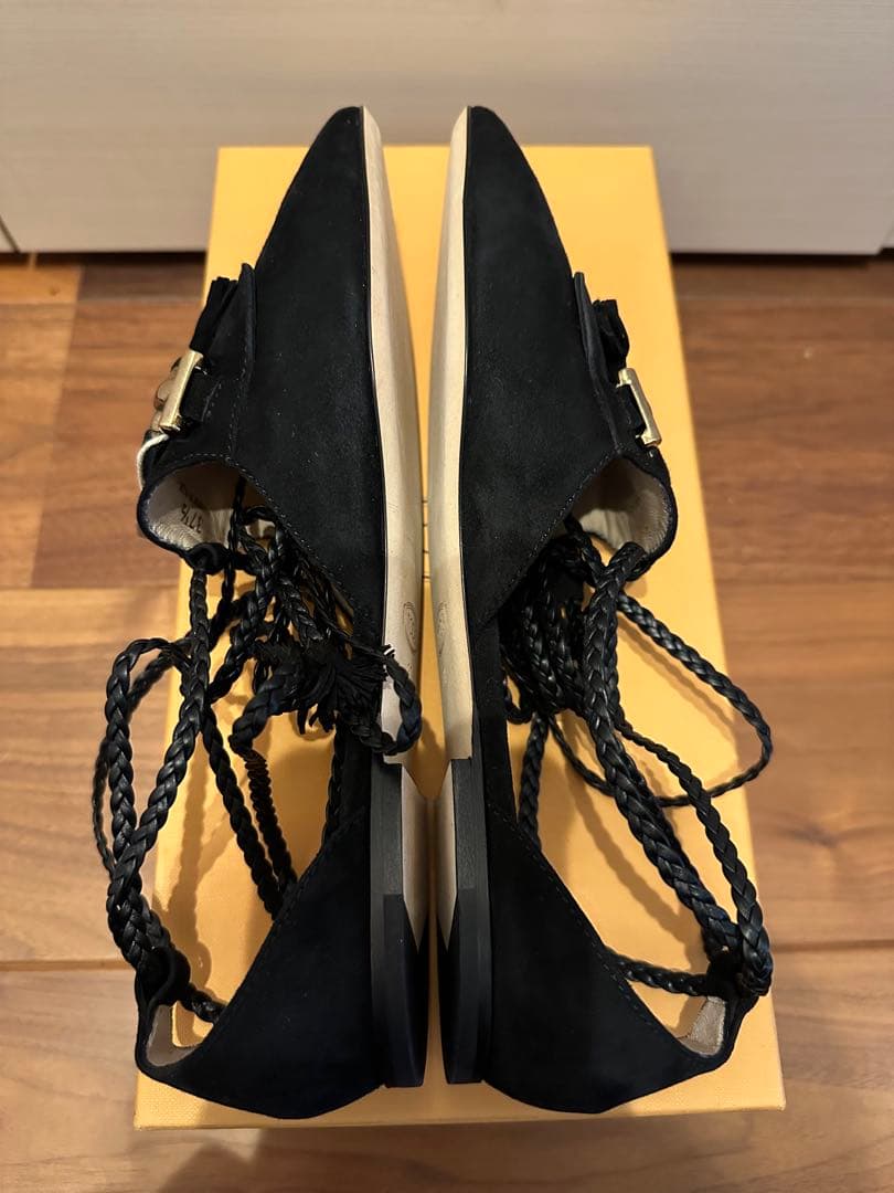 新品未使用　TOD's トッズ　フラットシューズ　黒　37.5