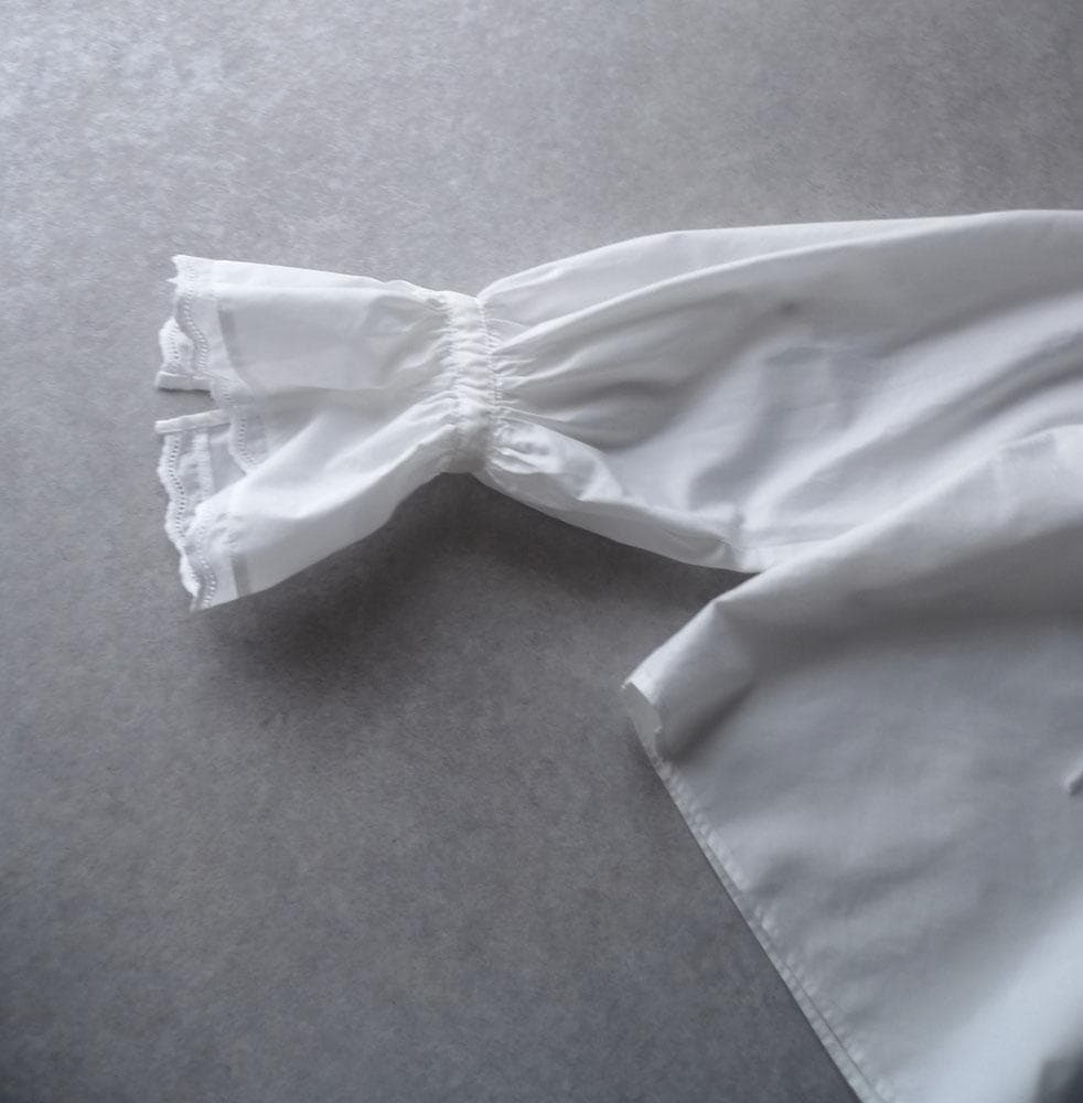 美品 トゥモローランド マカフィー 2万 ビックカラーブラウス ホワイト 412