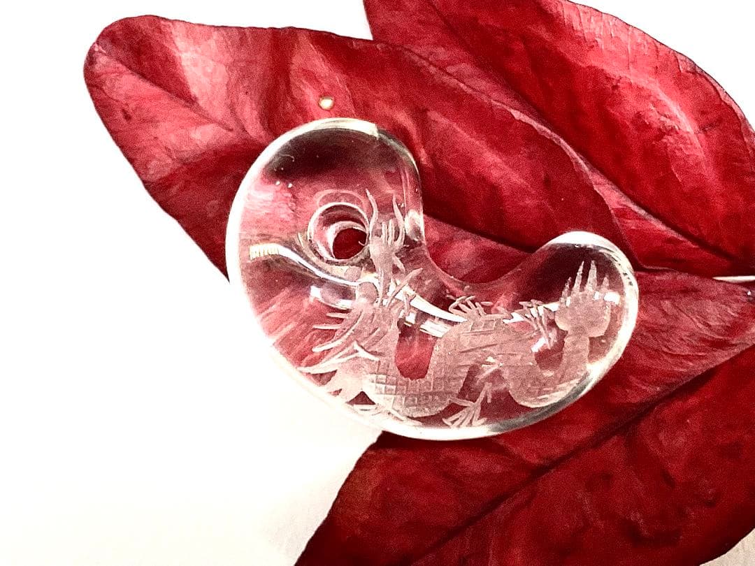 ✳作家物*極の勾玉コレクション 秀峰作*乙女水晶【雲龍】　御守りソーティング付