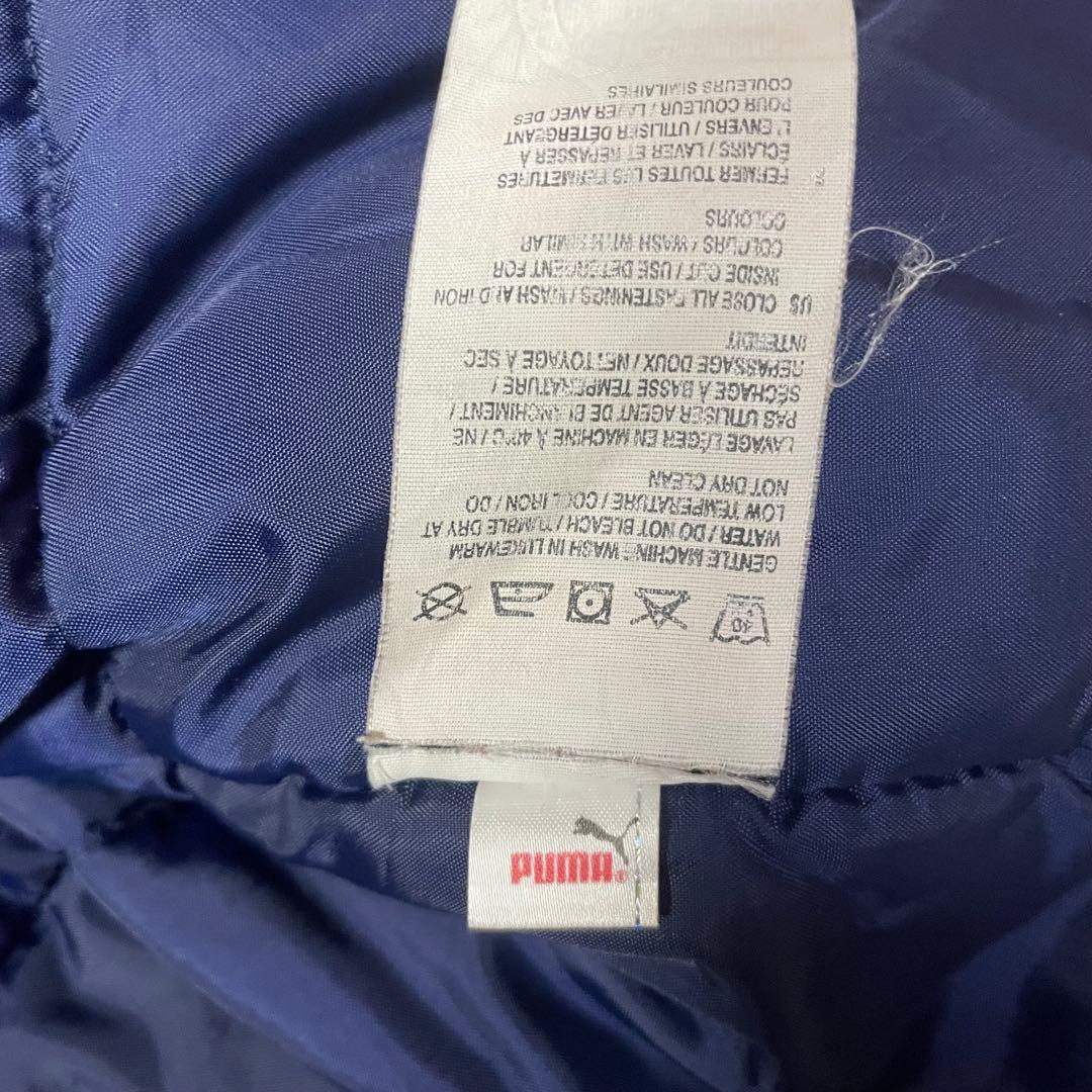 PUMA イタリア代表 06W杯後黄金期中綿フードIN刺繍ロゴジャケット XL紺