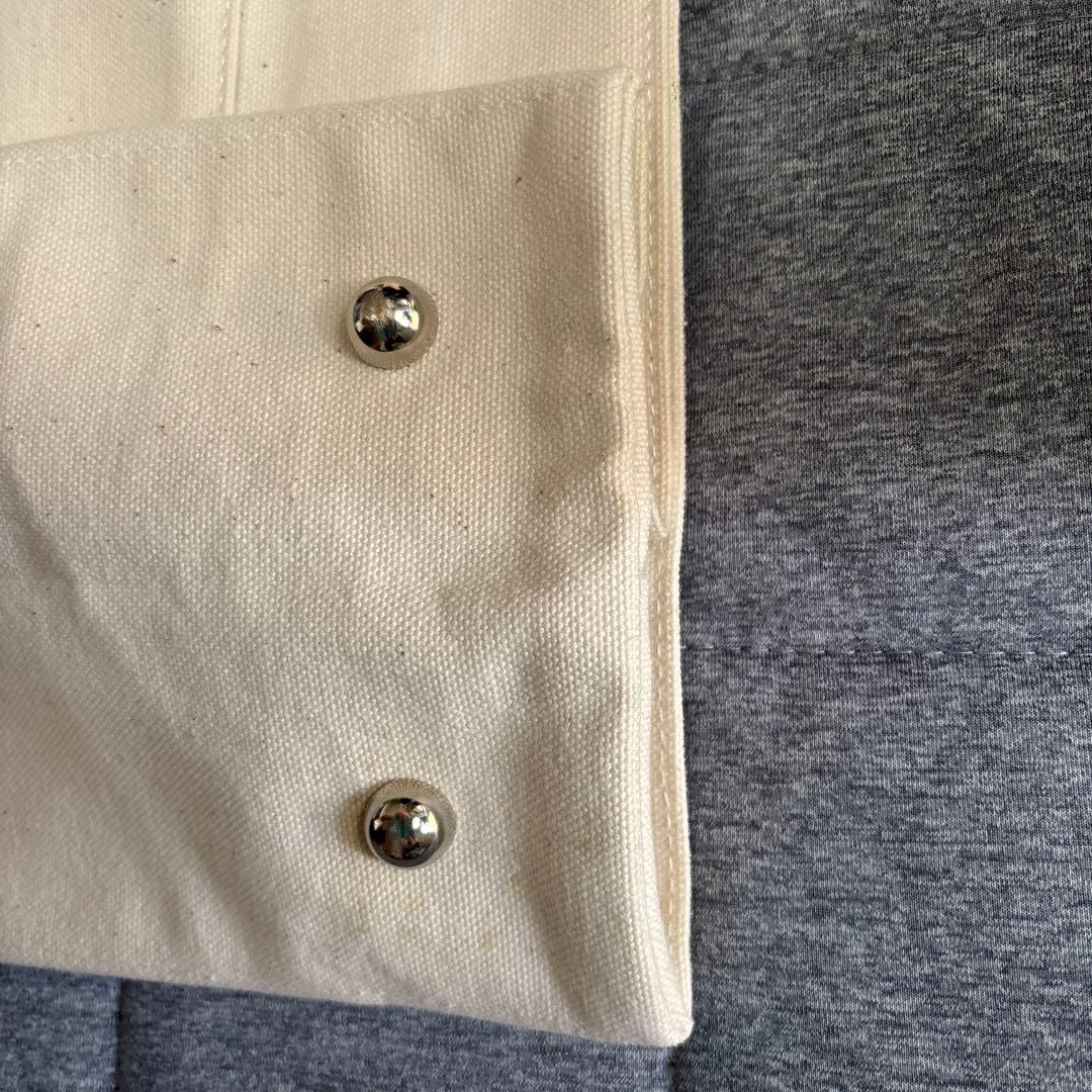 大変希少な☆一澤頒布！☆ アイボリー キャンバストートバッグ ポケット付き