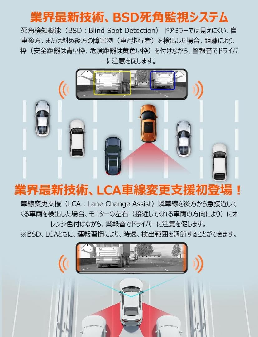 ⭕️4K超高画質⭕️分離型ドライブレコーダー バックカメラ 前後同時録画 GPS搭載
